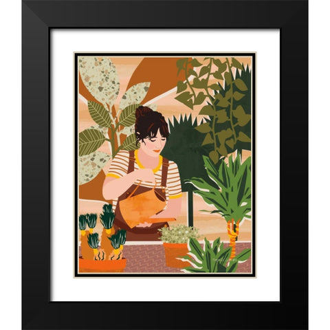A Balanced Self II Black Modern Wood Framed Art Print with Double Matting by Gallagher, Megan