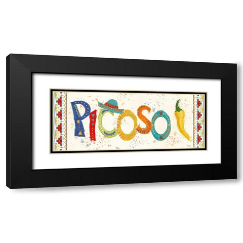 Tex Mex Fiesta IX Black Modern Wood Framed Art Print with Double Matting by Charron, Veronique