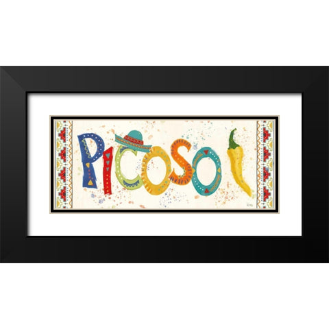 Tex Mex Fiesta IX Black Modern Wood Framed Art Print with Double Matting by Charron, Veronique