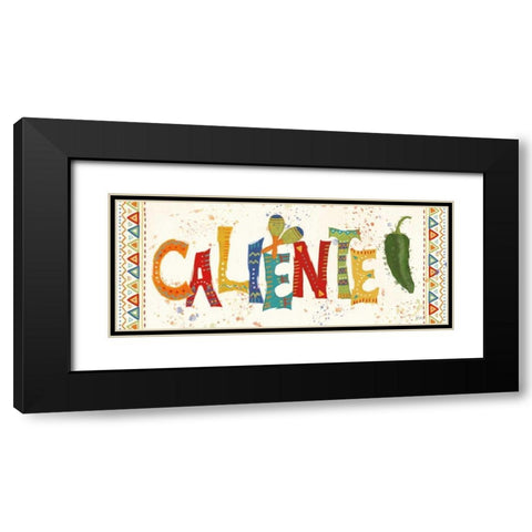 Tex Mex Fiesta X Black Modern Wood Framed Art Print with Double Matting by Charron, Veronique