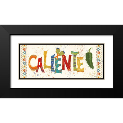 Tex Mex Fiesta X Black Modern Wood Framed Art Print with Double Matting by Charron, Veronique