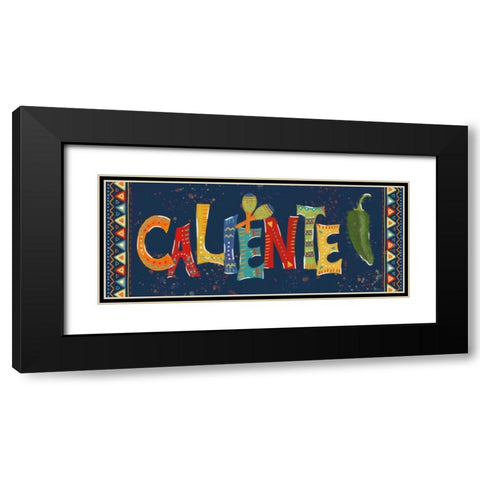 Tex Mex Fiesta X Dark Black Modern Wood Framed Art Print with Double Matting by Charron, Veronique
