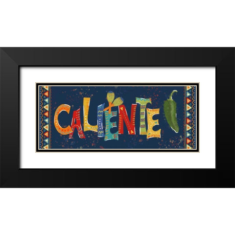 Tex Mex Fiesta X Dark Black Modern Wood Framed Art Print with Double Matting by Charron, Veronique