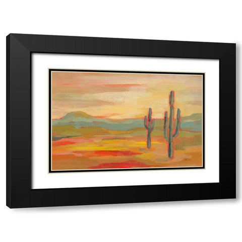 Desert Saguaro Black Modern Wood Framed Art Print with Double Matting by Vassileva, Silvia