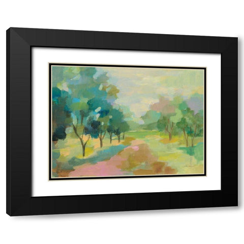 Sunrise Forest Black Modern Wood Framed Art Print with Double Matting by Vassileva, Silvia