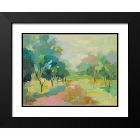 Sunrise Forest Black Modern Wood Framed Art Print with Double Matting by Vassileva, Silvia
