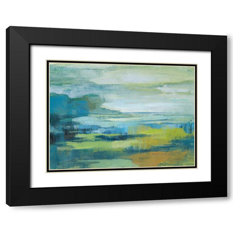 Early Spring Lake Black Modern Wood Framed Art Print with Double Matting by Vassileva, Silvia