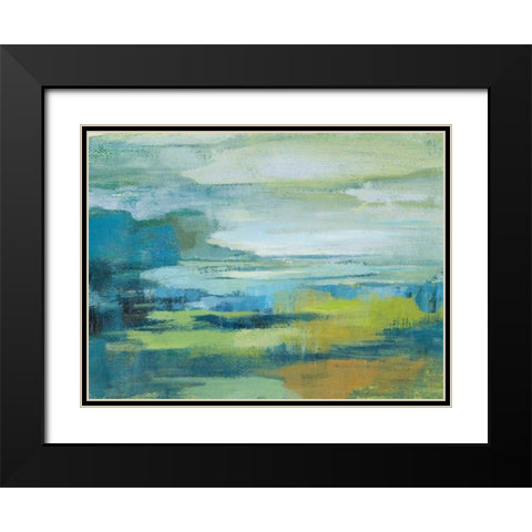 Early Spring Lake Black Modern Wood Framed Art Print with Double Matting by Vassileva, Silvia