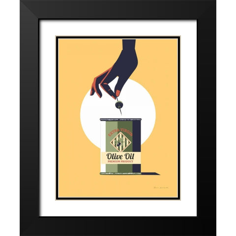 Olive Oil Black Modern Wood Framed Art Print with Double Matting by Escalante, Omar