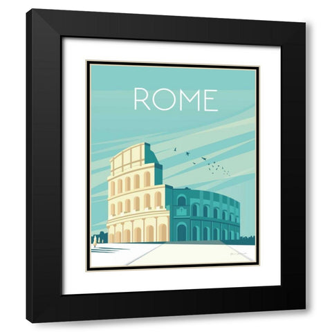 Rome Black Modern Wood Framed Art Print with Double Matting by Escalante, Omar
