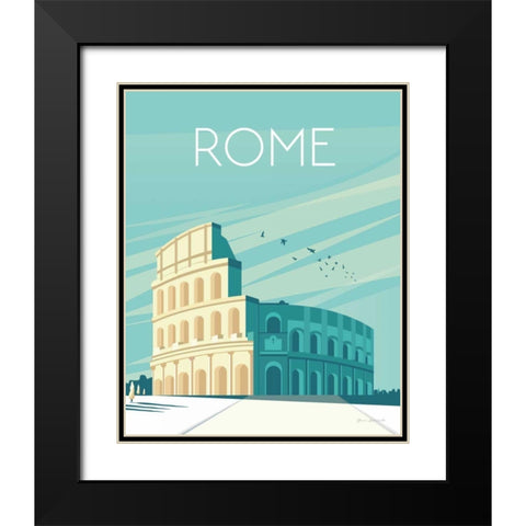 Rome Black Modern Wood Framed Art Print with Double Matting by Escalante, Omar