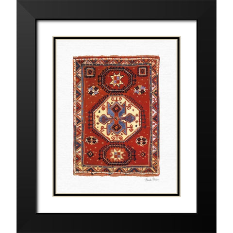 Moroccan Rug I Black Modern Wood Framed Art Print with Double Matting by Zaman, Farida
