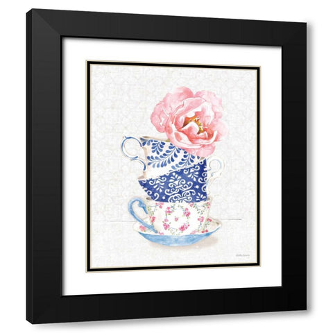 From the East VI Black Modern Wood Framed Art Print with Double Matting by Grove, Beth