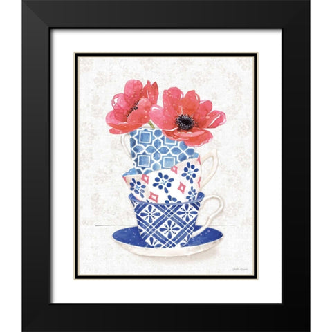 From the East VII Black Modern Wood Framed Art Print with Double Matting by Grove, Beth