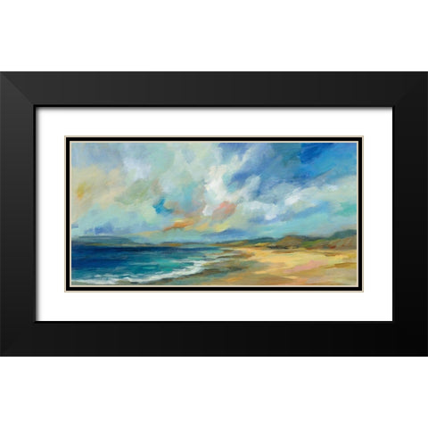 Sunny Bay Black Modern Wood Framed Art Print with Double Matting by Vassileva, Silvia