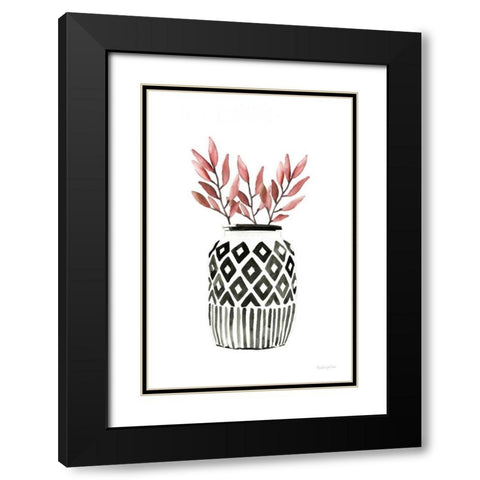 Geometric Vases II Black Modern Wood Framed Art Print with Double Matting by Charro, Mercedes Lopez