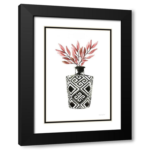 Geometric Vases III Black Modern Wood Framed Art Print with Double Matting by Charro, Mercedes Lopez