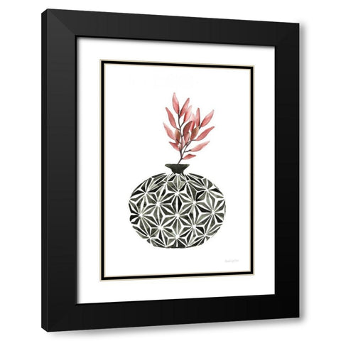 Geometric Vases IV Black Modern Wood Framed Art Print with Double Matting by Charro, Mercedes Lopez