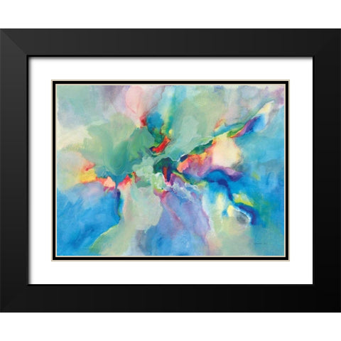 Glimmers Black Modern Wood Framed Art Print with Double Matting by Nai, Danhui