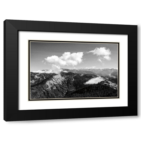 Olympic Mountains II Black Modern Wood Framed Art Print with Double Matting by Marshall, Laura