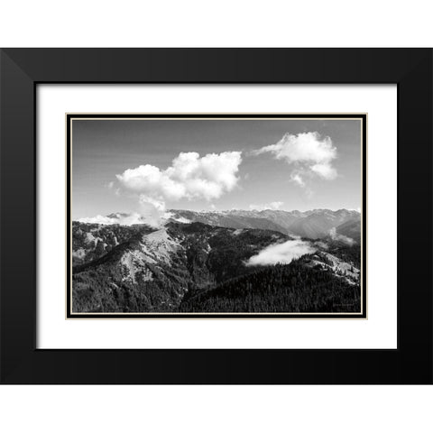 Olympic Mountains II Black Modern Wood Framed Art Print with Double Matting by Marshall, Laura