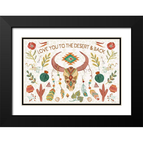 Southwest Vibes I Black Modern Wood Framed Art Print with Double Matting by Zaman, Farida
