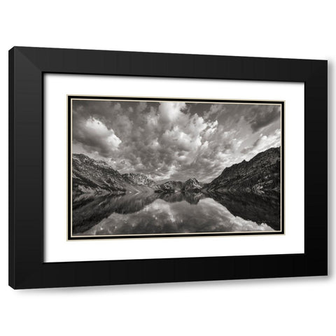 Sawtooth Lake Reflection I Black Modern Wood Framed Art Print with Double Matting by Majchrowicz, Alan