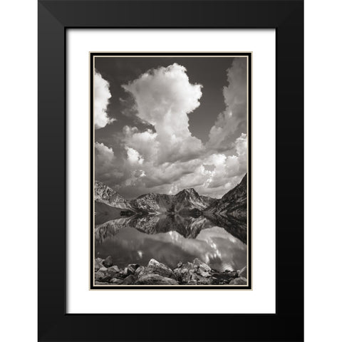 Sawtooth Lake Reflection II Black Modern Wood Framed Art Print with Double Matting by Majchrowicz, Alan