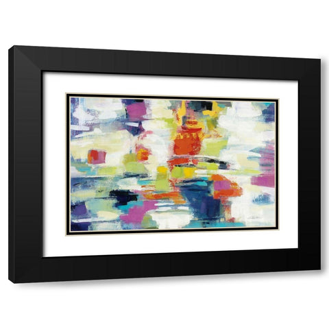 Island Town Bright Black Modern Wood Framed Art Print with Double Matting by Vassileva, Silvia