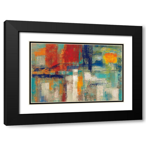 Harbor Sunset Bright Black Modern Wood Framed Art Print with Double Matting by Vassileva, Silvia