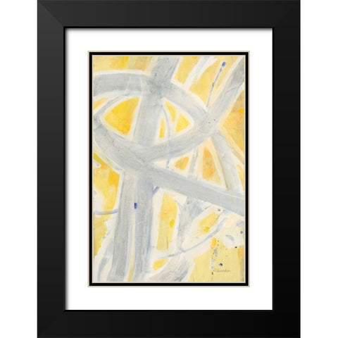 Intersections II Black Modern Wood Framed Art Print with Double Matting by Hristova, Albena