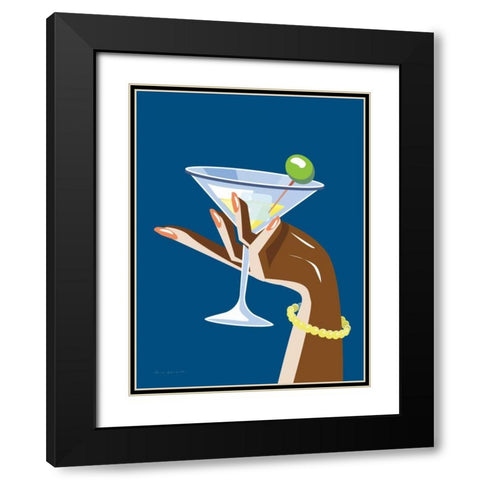 Cocktail Time I Black Modern Wood Framed Art Print with Double Matting by Escalante, Omar