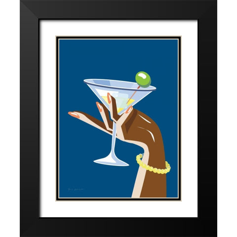 Cocktail Time I Black Modern Wood Framed Art Print with Double Matting by Escalante, Omar