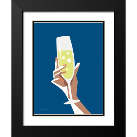 Cocktail Time II Black Modern Wood Framed Art Print with Double Matting by Escalante, Omar