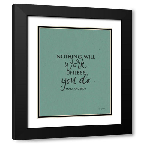 Words of Wisdom II Black Modern Wood Framed Art Print with Double Matting by Thorns, Becky