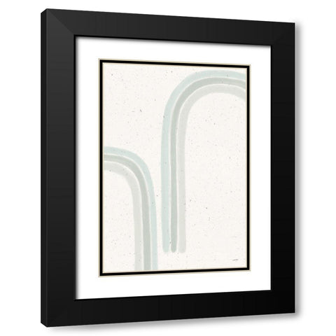 Rainbow Mint II Black Modern Wood Framed Art Print with Double Matting by York, Leah