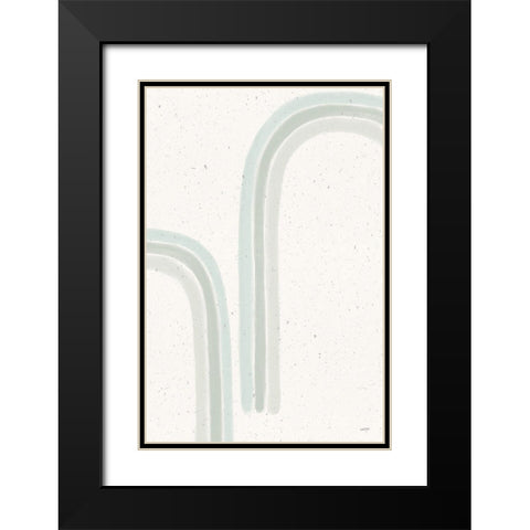 Rainbow Mint II Black Modern Wood Framed Art Print with Double Matting by York, Leah
