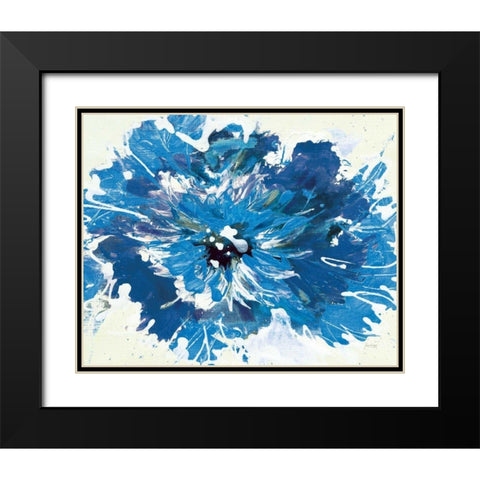 Color in Bloom Blue Black Modern Wood Framed Art Print with Double Matting by Griggs, Jan