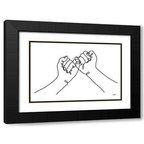 Happy Hands III Black Modern Wood Framed Art Print with Double Matting by Hershey, Moira