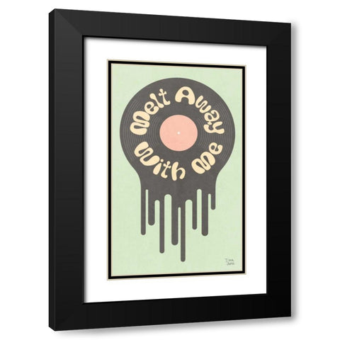 Melt Away with Me I Black Modern Wood Framed Art Print with Double Matting by June, Dina