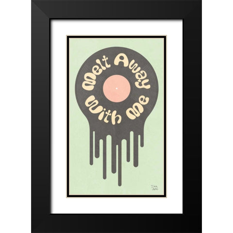Melt Away with Me I Black Modern Wood Framed Art Print with Double Matting by June, Dina