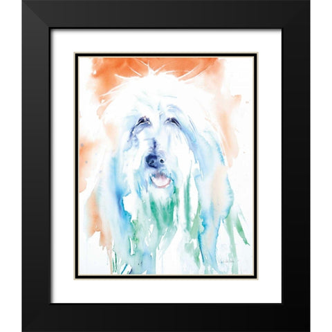 Sheep Dog Black Modern Wood Framed Art Print with Double Matting by Valle, Aimee Del