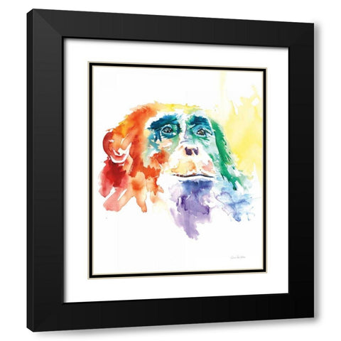 Chimpanzee I Black Modern Wood Framed Art Print with Double Matting by Valle, Aimee Del