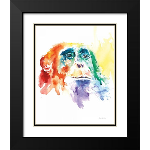 Chimpanzee I Black Modern Wood Framed Art Print with Double Matting by Valle, Aimee Del