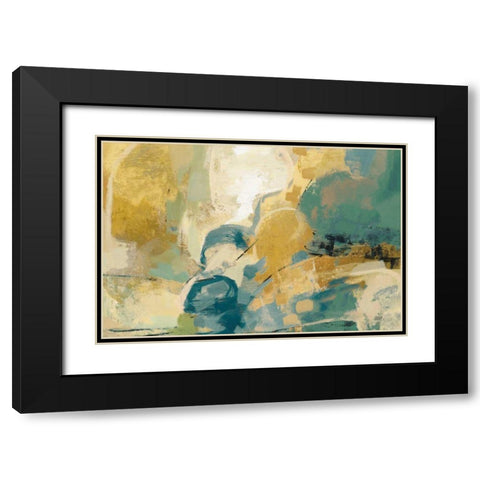 Mid Mod Mood Blue Crop Black Modern Wood Framed Art Print with Double Matting by Vassileva, Silvia
