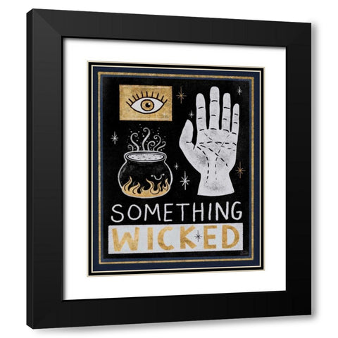 Frightfully Wicked V Dark Black Modern Wood Framed Art Print with Double Matting by Averinos, Melissa