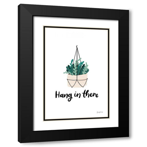 Hang in There Black Modern Wood Framed Art Print with Double Matting by Thorns, Becky