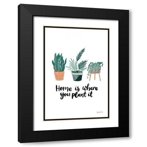 Plant It Black Modern Wood Framed Art Print with Double Matting by Thorns, Becky