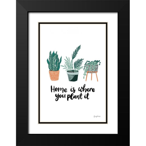 Plant It Black Modern Wood Framed Art Print with Double Matting by Thorns, Becky