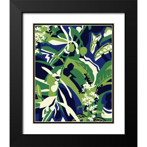 Olive Buds Black Modern Wood Framed Art Print with Double Matting by Gallagher, Megan